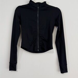 Black Women's Full Zip Lightweight Yoga Jacket. Excellent Condition. Size XS
